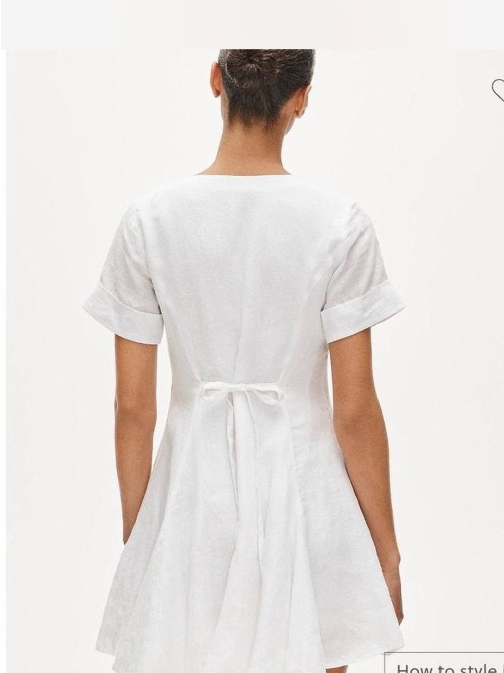 J. Crew White Linen Button-Front Dress